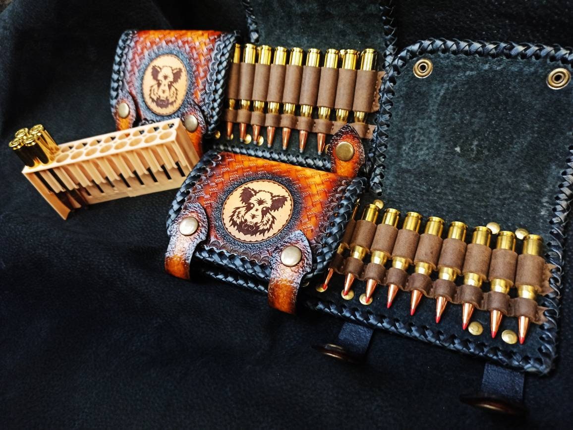 leather shotgun shell bandolier