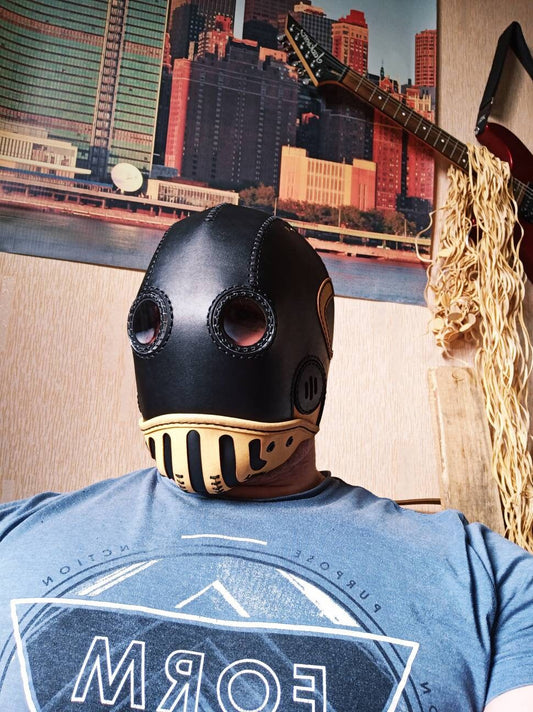 Full Face Leather Mask, Biker Mask, Dieselpunk Mask, MadMax Mask, Postapocalyptic Mask, Leather Mask, Kroenen mask, hellboy mask