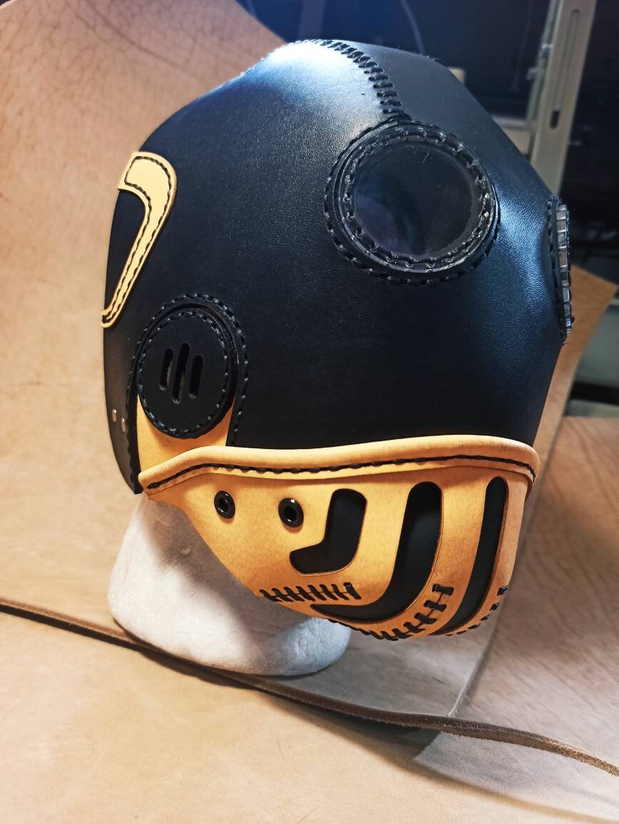 Full Face Leather Mask, Biker Mask, Dieselpunk Mask, MadMax Mask, Postapocalyptic Mask, Leather Mask, Kroenen mask, hellboy mask