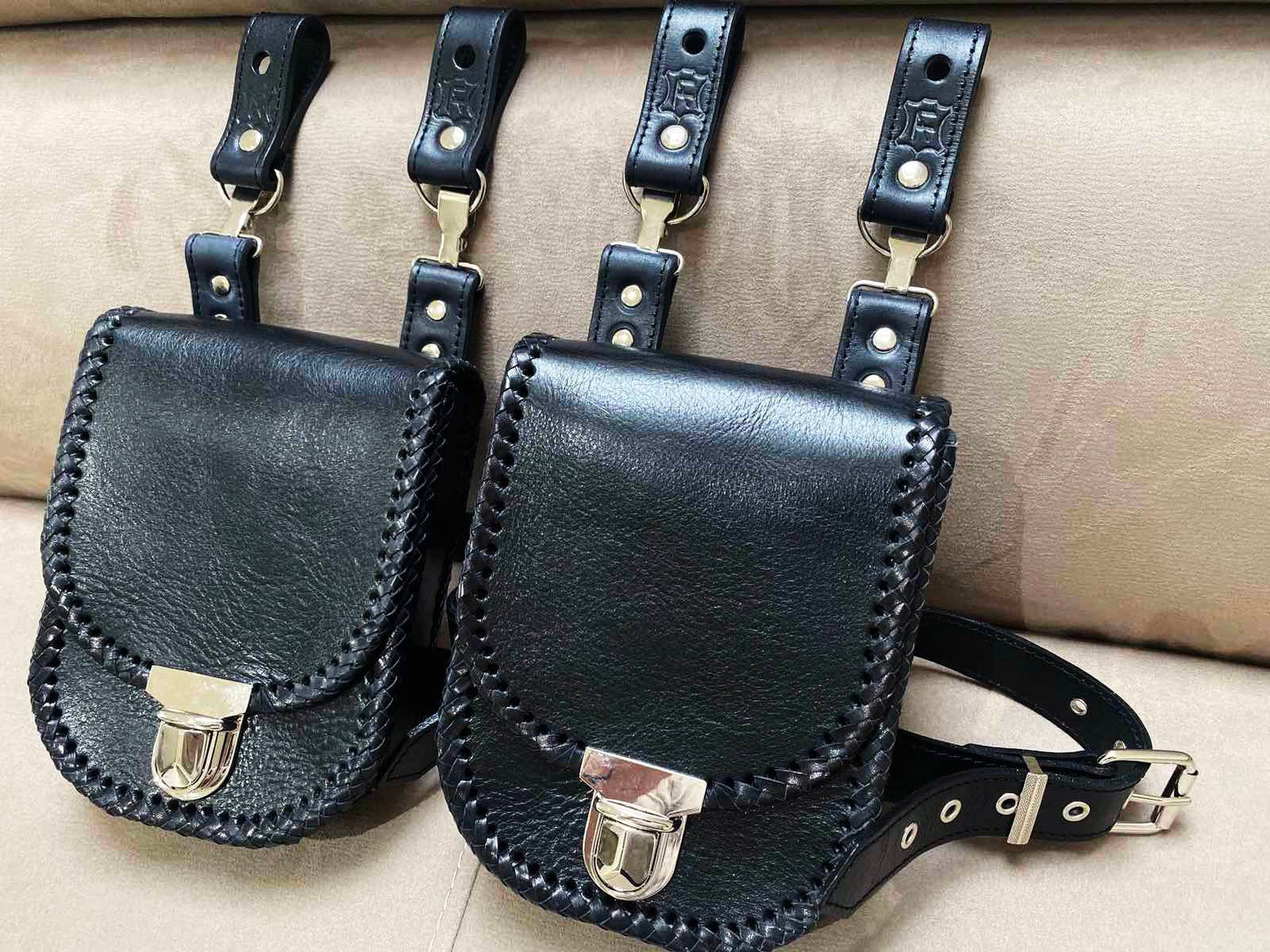 Leather Thigh Holster Bag