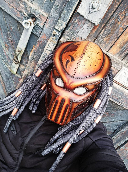 Full Face Leather Mask, Biker Mask, Dieselpunk Mask, Predator mask, MadMax Mask, Postapocalyptic Mask, Predator Leather mask